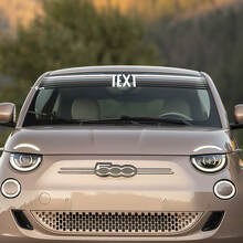 Custom Text Front Italy Flag Windshield Decal Graphics for Fiat 500 2