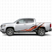 Distressed Splash Door & Bedside Vinyl Stripes for Chevrolet Colorado 2nd Gen 2015-2022_2