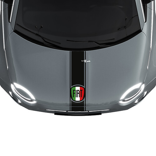 Stripe Italy Flag Hood Stripe Decal Sticker Graphics for Fiat 500 1