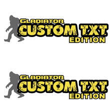 Gladiator Edition Custom Text and Logo Hood Vinyl Decals for Jeep Gladiator 3