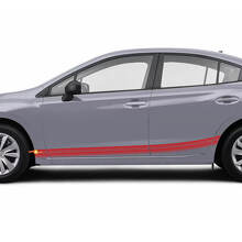 Pair Rocker Panel Side Skirt Vinyl Body Car Stripe Racing Vinyl Decal Sticker for Subaru Impreza 3