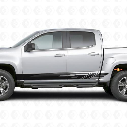 Diagonal Slot Door & Rocker Panel Vinyl Stripes for Chevrolet Colorado 2nd Gen 2015-2022