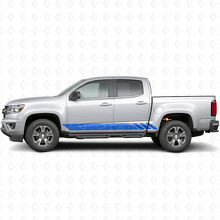 Topographic Contour Door & Rocker Panel Vinyl Stripes for Chevrolet Colorado 2nd Gen 2015-2022_5