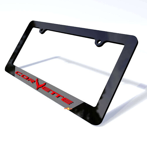 Vehicle License Plate Covers Frames Vehicle Logo Decor for Chevrolet Corvette