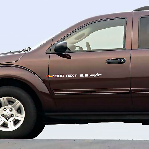5.9 R/T Custom Lettering Side Door Vinyl Decal Kit for Dodge Durango