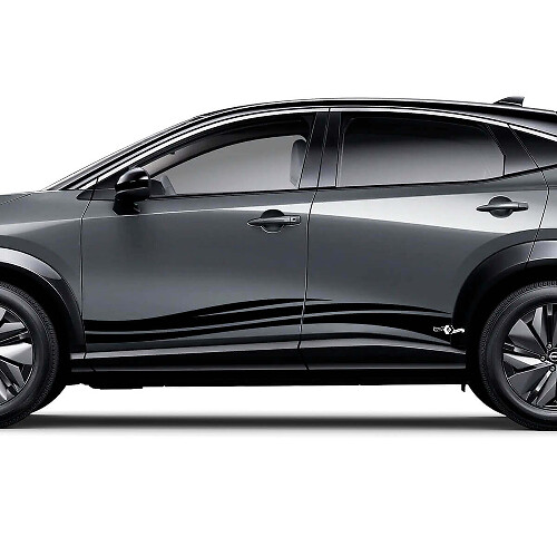 Sides Universal Wave Graphics Decal Kit for Nissan ARIYA