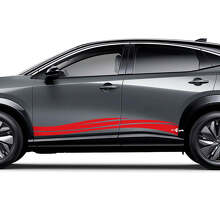 Sides Universal Wave Graphics Decal Kit for Nissan ARIYA 3