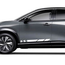 Sides Universal Checkered Stripes Racing Graphics Decal Kit for Nissan ARIYA 2