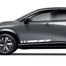 Sides Universal Checkered Stripes Racing Graphics Decal Kit for Nissan ARIYA 2