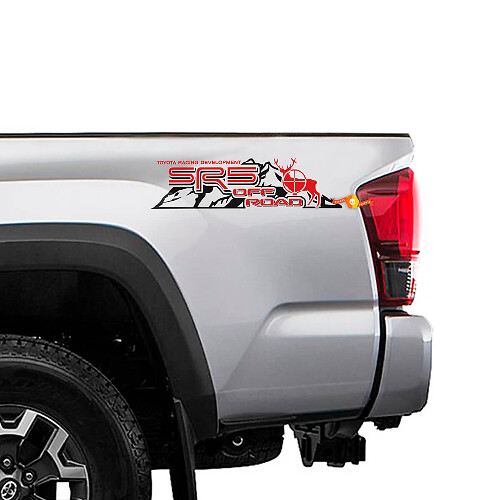 SR5 Off Road Moose Mountain Bedside Vinyl Decals Kit for Toyota Trucks