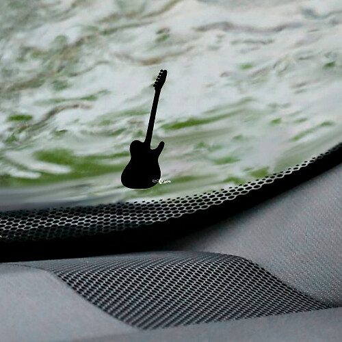 Guitar Easter Egg Corner Windshield Vinyl Graphic Decal for Jeep Wrangler