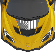 US Flag Hood 2 colors Vinyl Decal Sticker for Chevy Chevrolet Corvette zr1 3