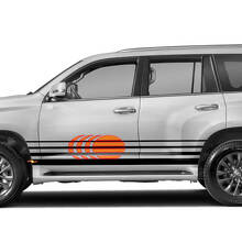 Retro Vintage Stripes like Islander style Side Decal Graphics for Lexus GX460 2