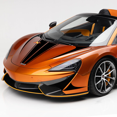 McLaren 570S Hood Stripe Graphics Vinyl Decal Sticker 1