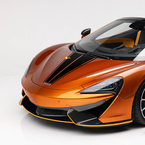 McLaren 570S Central Hood Stripe Graphics Vinyl Decal Sticker