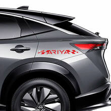 Sides Checkered Stripes Racing Graphics Decal Kit for Nissan ARIYA 3