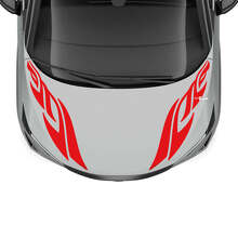 Hood Dual Tribal Stripe Racing Graphics Decal for Nissan ARIYA 3