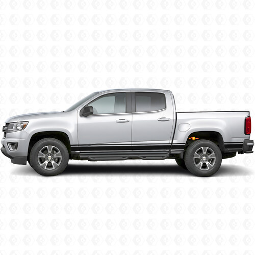 Slim Accent Door & Bedside Vinyl Stripes for Chevrolet Colorado 2nd Gen 2015-2022