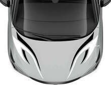 Hood Dual Tribal Stripe Racing Graphics Decal 2 for Nissan ARIYA 2