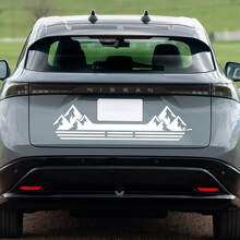 Rear Mountains Racing Graphics Decal for Nissan ARIYA 2