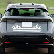 Rear Mountains Racing Graphics Decal for Nissan ARIYA 2