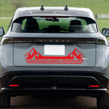 Rear Mountains Racing Graphics Decal for Nissan ARIYA 3