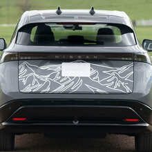 Rear Mountains Racing Graphics Decal for Nissan ARIYA 2 2