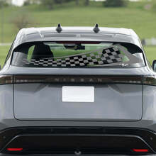 Rear Window Checkered Flag Racing Graphics Decal for Nissan ARIYA 2