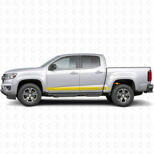 Topographic Band Door & Rocker Panel Vinyl Stripes for Chevrolet Colorado 2nd Gen 2015-2022_3