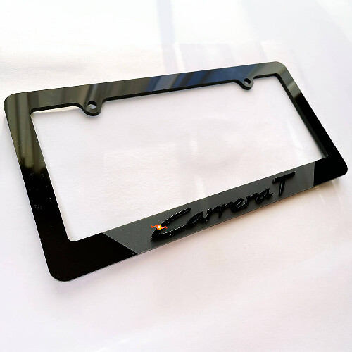 Porsche Carrera T Vehicle License Plate Covers Frames Decor Black