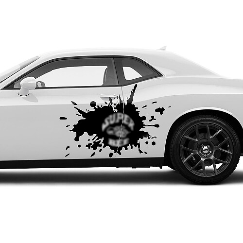 Super Bee Doors Vinyl Decals Kit for Dodge Challenger