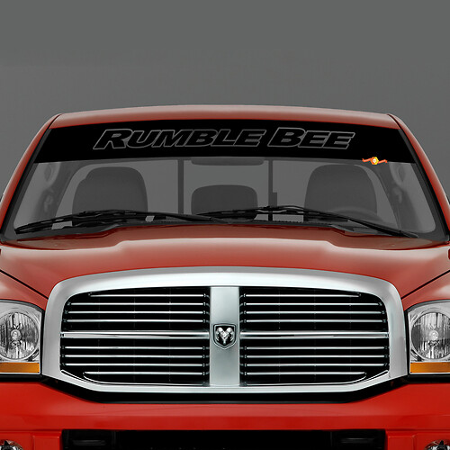 Windshield Rumble Bee Banner Vinyl Decal Sticker for Dodge RAM