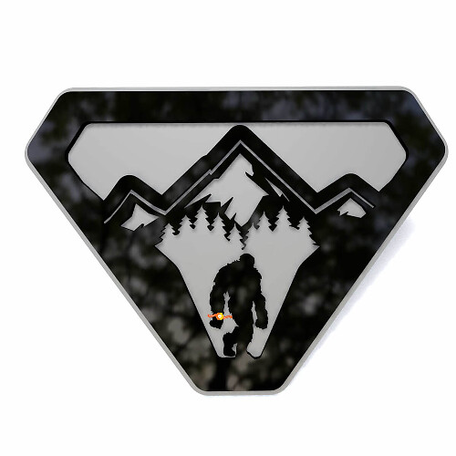 Mountains Sasquatch Bigfoot Yeti Fender Badges Tailgate Emblem 3D Badge 1
