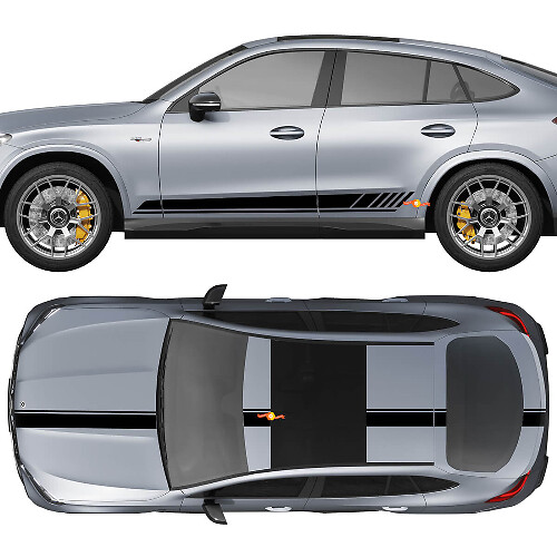 Racing Stripes Full Kit Vinyl Decal Sticker for Mercedes-Benz GLC-Class 2018-2023