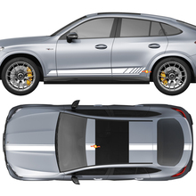 AMG Edition 1 Package Side & Hood Roof Trunk Stripes Decals Kit Vinyl Graphics Stickers for Mercedes GLC63 2