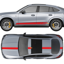 AMG Edition 1 Package Side & Hood Roof Trunk Stripes Decals Kit Vinyl Graphics Stickers for Mercedes GLC63 3