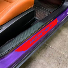 Custom Lettering Door Sill Stripe Vinyl Decals Kit for Dodge Challenger _3