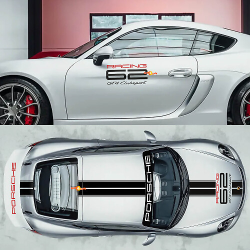 GT4 Clubsport Racing 62 Full Kit Vinyl Decal for Porsche 718 Cayman