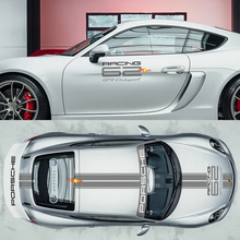 GT4 Clubsport Racing Side Hood Roof Windshield Baner Decals Stickers Graphics for Porsche 718 Cayman 2