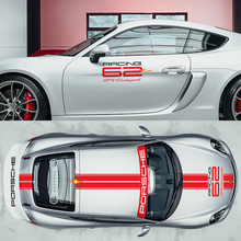 GT4 Clubsport Racing Side Hood Roof Windshield Baner Decals Stickers Graphics for Porsche 718 Cayman 3