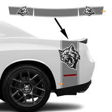 Wildcat Style Side and Tail Band Stripes Vinyl Decal Kit for Dodge Challenger_3