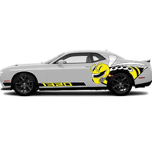 Super Bee 1320 Side Vinyl Decals Kit for Dodge Challenger