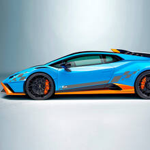 Checkered Stripe Flag Side Vinyl Decal Sticker Graphics for Lamborghini STO 2