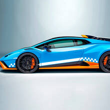 Checkered Stripe Flag Side Vinyl Decal Sticker Graphics 2 for Lamborghini STO 2