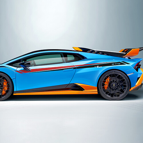 Two colors Stripes Side Vinyl Decal Sticker Graphics for Lamborghini STO