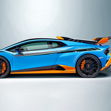 Two colors Stripes Side Vinyl Decal Sticker Graphics for Lamborghini STO 2