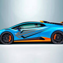Meteor Adstract Door Side Stripes Vinyl Decal Sticker Graphics for Lamborghini STO 2