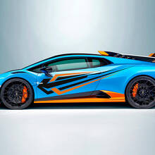 Meteor Adstract Door Side Stripes Vinyl Decal Sticker Graphics for Lamborghini STO 3