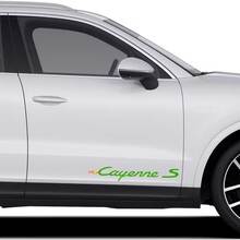 Pair Porsche Stickers Cayenne S Porsche  Doors Side Decal Sticker  3