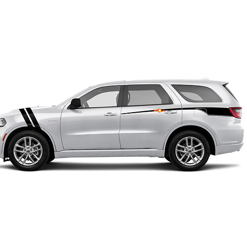 Side rear and front Hash Fender Stripes Door Vinyl Graphic Decal Stripes for Dodge Durango 1